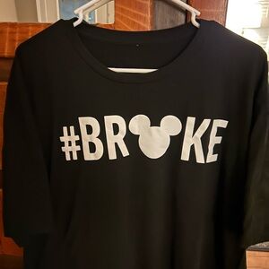 Black T-Shirt with White Graphic